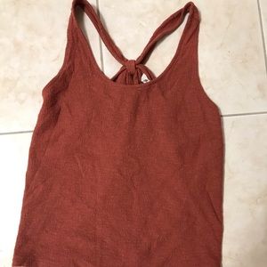 Madewell Tops - Madewell burnt orange knot back tank EUC xsmall Madewell Tops - Madewell burnt orange knot back tank EUC xsmall